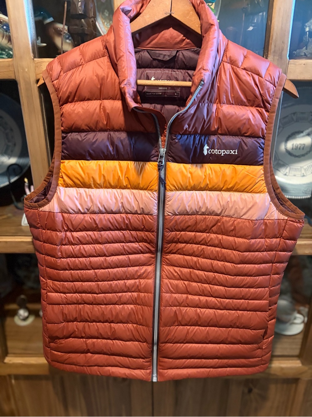Cotopaxi Fuego Down Packable Women's Vest Size Large with Color-Block Stripes - Picture 3 of 9